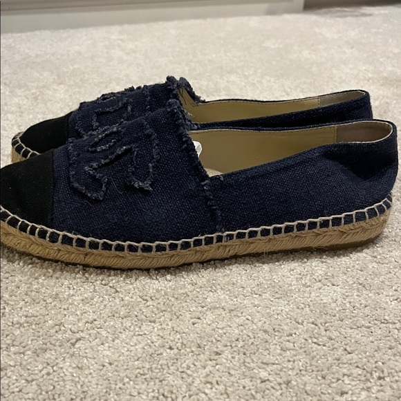 CHANEL Navy and Black Espadrilles Authentic - Picture 3 of 7